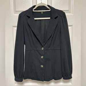 Anthropologie Current Air Black Triple Button Blazer Size XS